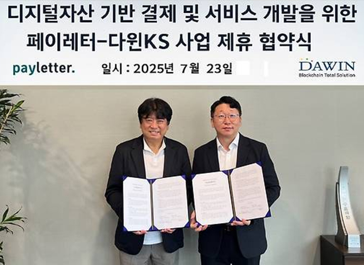 Payletter-DawinKS Strategic Agreement on Digital Asset Payment Services